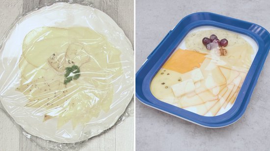 Livington Flex & Fresh Frischhalteplatten, 2er-Set – mehr Platz dank ausklappbarem Deckel – spülmaschinenfest – Klickverschluss und Dichtungsring – stapelbar – hält Lebensmittel lange frisch