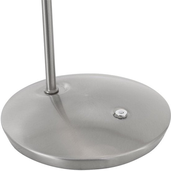 Tischlampe „Tallerken“ 2657ST – Stahl/Weiß – Modernes Design – Inklusive LED-Leuchtmittel – Steinhauer