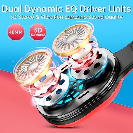 Kofire UT-01 2.4GHz Wireless Gaming Headset - Over Ear Kopfhörer - mit Mikrofon - Geeignet für PS4/PS5, Nintendo Switch