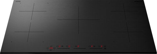 Inventum IKI9035MAT Mattes Einbau-Induktionskochfeld 90 cm - 2-Phasen - 5 Kochzonen - 2x Bridge-Funktion - Boost - Timer - Kindersicherung - Facettenfront - Elektrokochfeld 5 Brenner - Mattschwarz