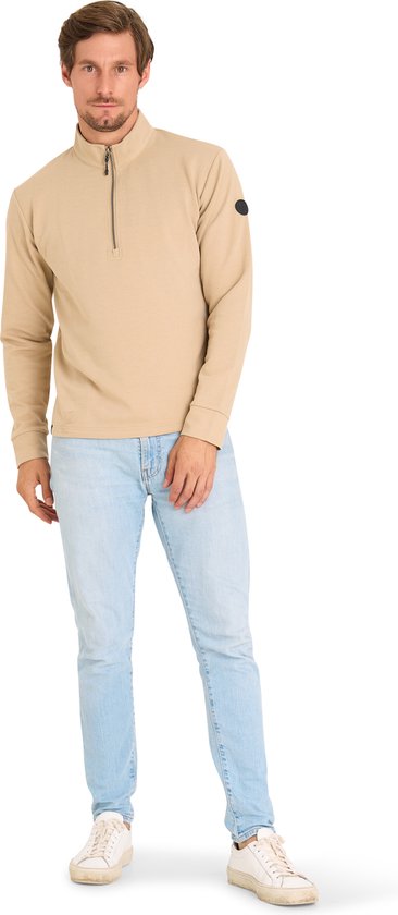Mario Russo Pique Langarmshirt - Pullover Männer - Rollkragenpullover Männer - XL - Beige