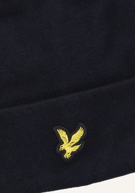 Lyle & Scott Mütze aus Wollmischung, Marineblau – Einheitsgröße – Herren