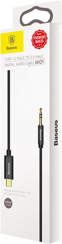 Baseus – Audiokabel – Stereo – 3,5-mm-Miniklinke – USB-C – 120 cm