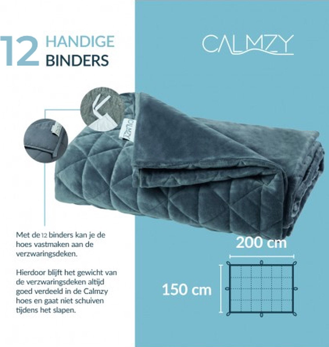 Calmzy Superior Soft - Bettbezug - Deckenbezug - 150 x 200 cm - Superweich - Komfortabel - Navy