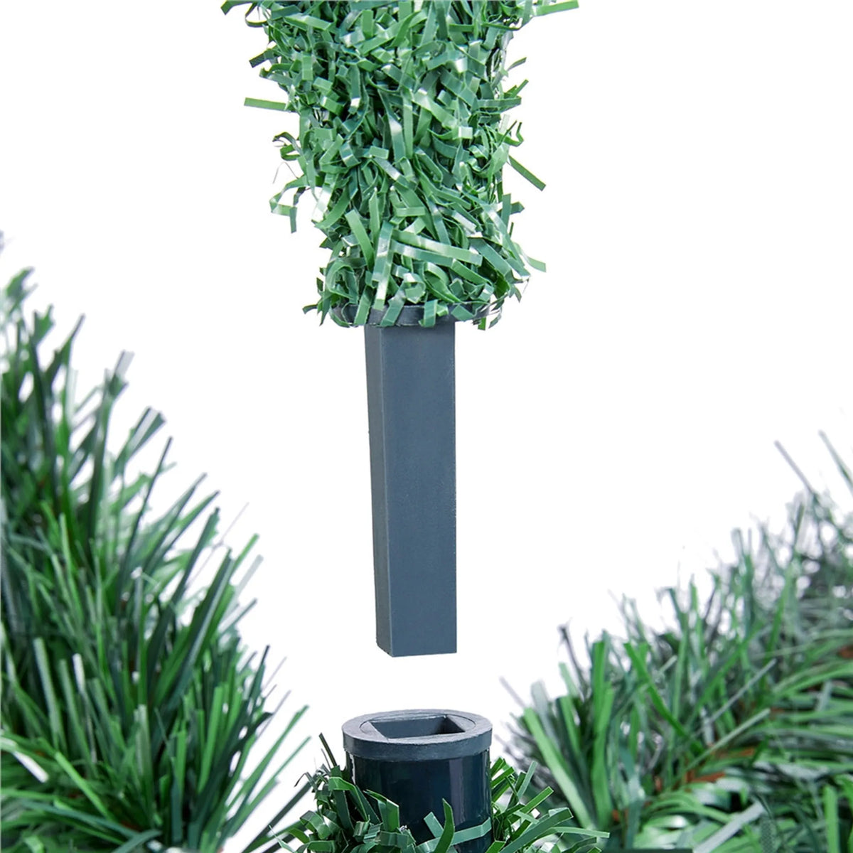 Yaheetech Kunstweihnachtsbaum – Grün – 110 x 183 cm – Zusammenklappbarer Metallständer
