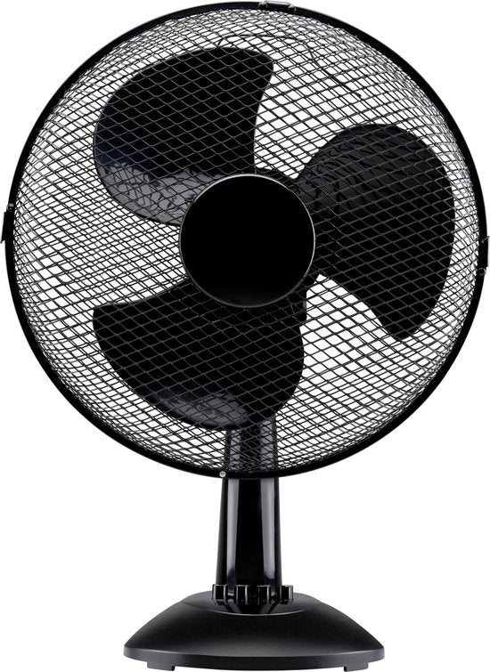 Lifetime Air Tischventilator 35W - Ventilator für Tisch und Schreibtisch - mit Griff, 3 Geschwindigkeiten und Kippfunktion - leise 65dB - Schwarz