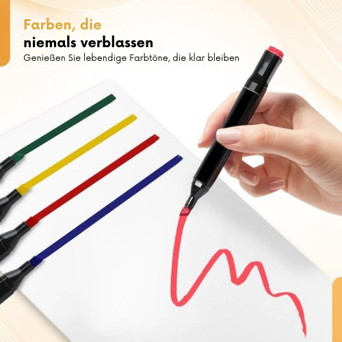 Woodley - Double-sided Markers - Doppelseitige Marker - Twinmarker - Für Erwachsene und Kinder - 168 Farben
