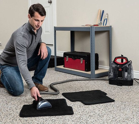 BISSELL MultiClean Spot & Stain Tragbarer Fleckenreiniger – Mit HeatWave-Technologie und 4 Aufsätzen – Teppichreiniger für Sofa, Auto und Matratze - Teppichreiniger – extra langer 2,2 m Schlauch – Reinigungsgerät – Polsterreiniger – 4720M