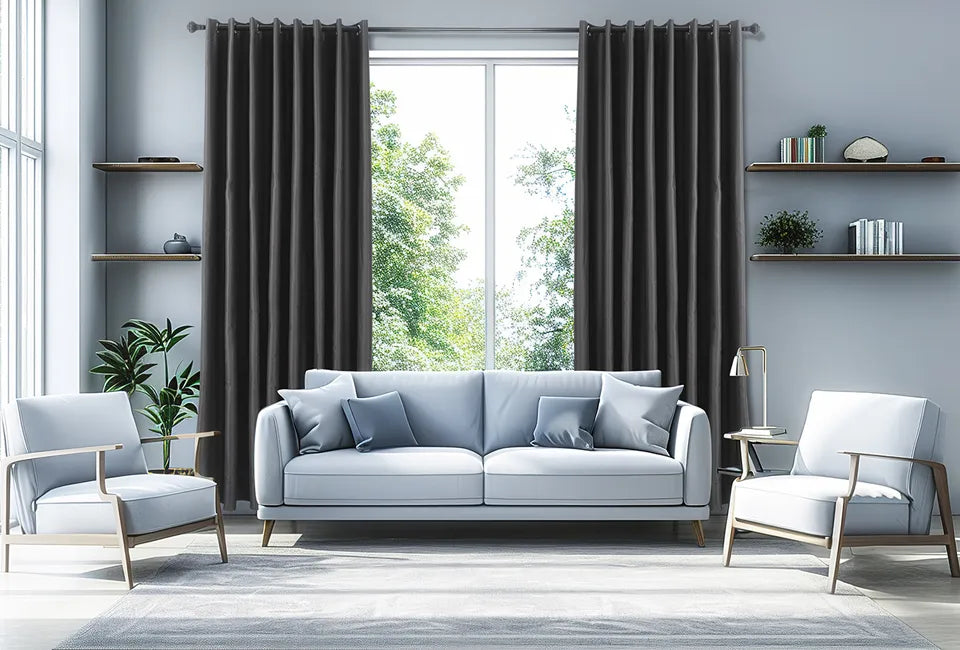 Home&Comfort Verdunkelungsvorhänge – 3-lagig – 95 % lichtundurchlässig – 150/300 x 250 cm – Schwarz