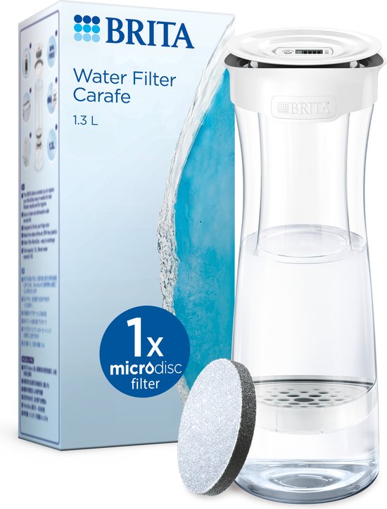 BRITA fill&serve Mind Wasserfilterkaraffe Weiß/Graphit – 1,3 l – Grau