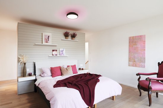 LEDVANCE Leuchte: für Decke, DEKORATIVE DECKENHINTERGRUNDLEUCHTE MIT WIFI TECHNOLOGIE / 28 W, 22-...24- V, Abstrahlwinkel: 11-, RGBTW, 3-65- K, Gehäusematerial: Metall, IP2-