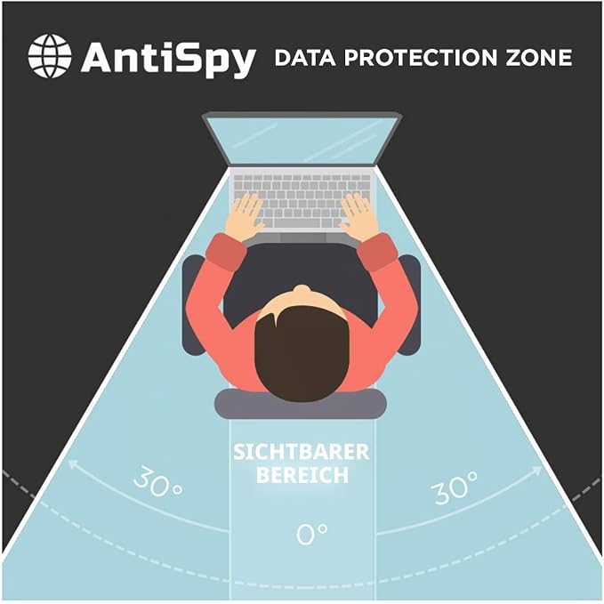 Cobus Privacy Screen Filter Monitor – Anti-Spy-Bildschirmfolie – 30°-Datenschutz – kratz- und fingerabdruckbeständig