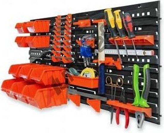 Werkzeugwandregal Werkzeuge + Schrauben multifunktional 31-teilig 80 cm breit
