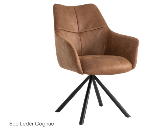 Criks Design Oliver Esstisch-Drehstuhl - Cognac - 62x64.5x89.5 cm - 1 Stück