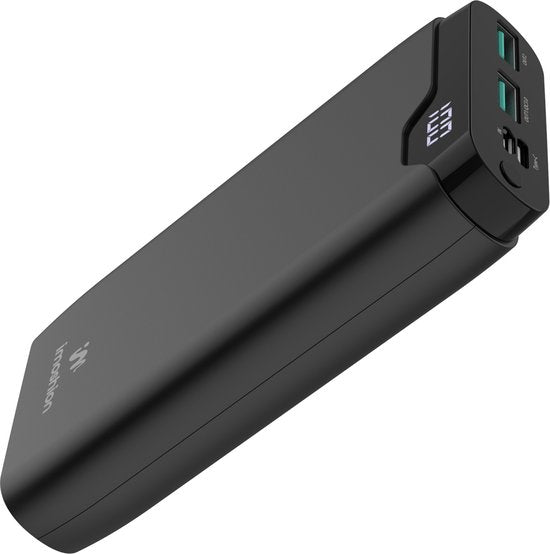 imoshion - Powerbank 20000 mAh - Schnellladegerät - 22,5W - USB-C & USB-A - geeignet für iOS/Android - Schwarz