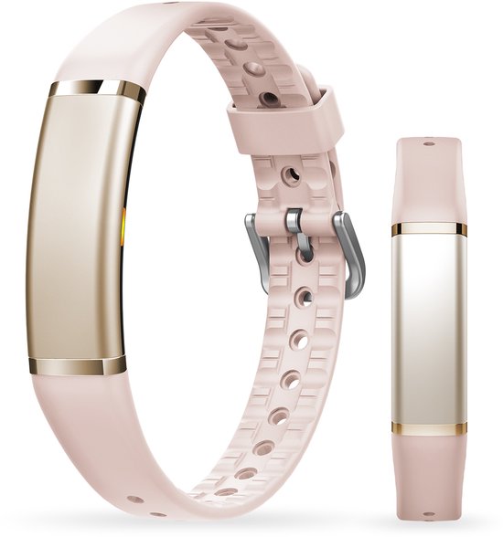 Aktivitätstracker – Wasserdicht nach IP68 – Misst Herzfrequenz, SpO₂ und Schlaf – Schrittzähler – Eloxiertes Aluminium – BREND-App – Rosa – BREND BR-2249