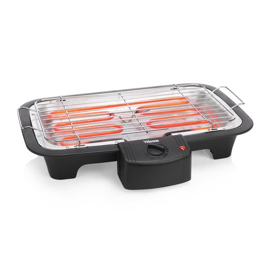 Tristar BQ-2883 Elektrogrill mit Standfuß - Stand- & Tischgrill - 2000W - Schwarz - Perfekt für Balkon oder Camping