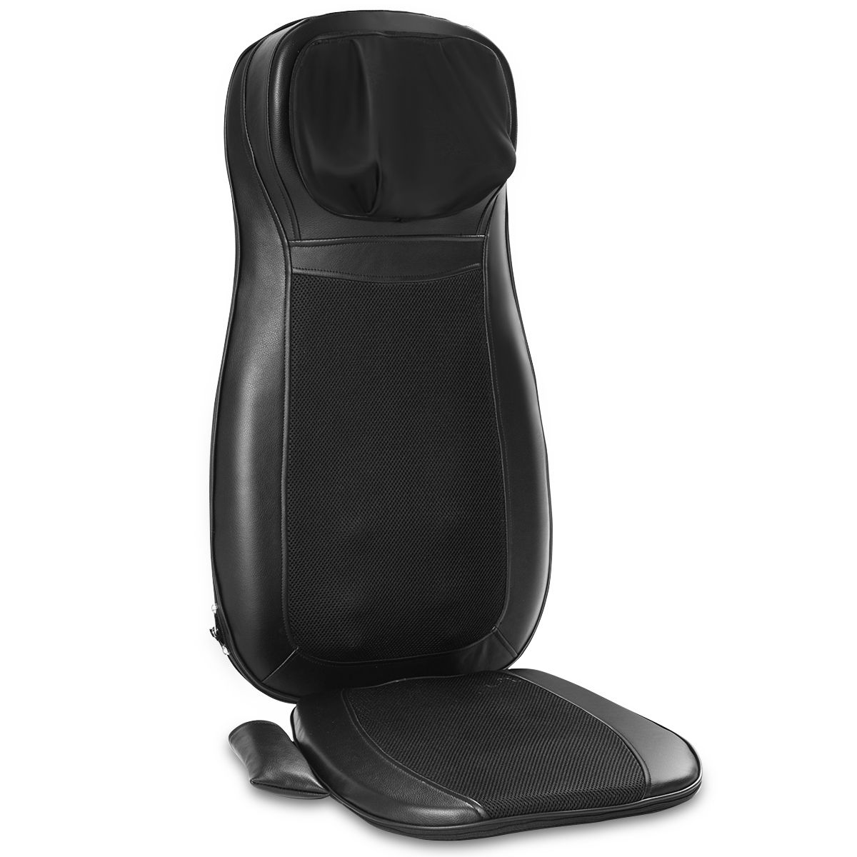 Coast Massagesesselbezug Shiatsu Schwarz - 78 x 46 x 19 cm - 3 Massagezonen - Mit Wärmefunktion