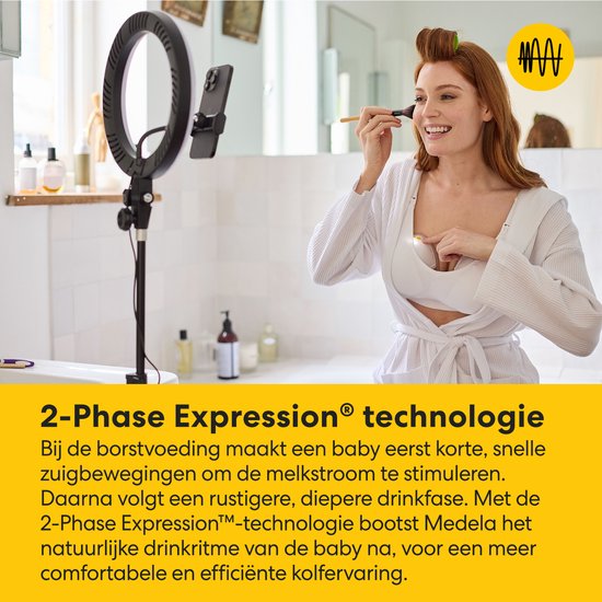 Medela Motion InBra™ – Elektrische Einzelmilchpumpe – Tragbar und diskret – Effizient und komfortabel – Inklusive Einlagen