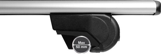 Twinny Load Dachträgerset F01 – Flybar Aluminium-Dachträger – Für Fahrzeuge mit offenen oder geschlossenen Dachreling – Abschließbar – TÜV-GS-geprüft – 124 cm – Maximale Tragkraft 100 kg