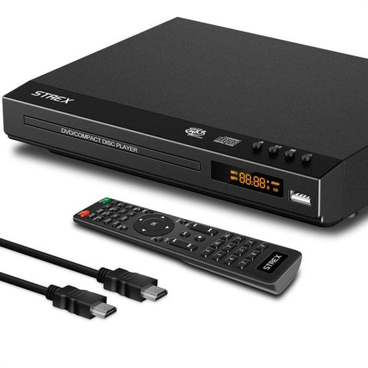 Strex DVD-Player - Mit HDMI - Full HD 1080P - Fernbedienung - USB & RCA - Region Free - Schwarz