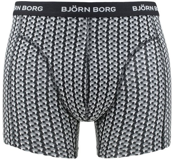 Björn Borg Cotton Stretch Boxer Shorts Men - Schwarz/Pink/Blau - 5 Stück - Herrenhosen - Boxer - Größe M