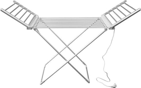 Vlectro Elektrischer Wäscheständer - 147x54x94 cm - 220V - 230W -Weiß/Silber