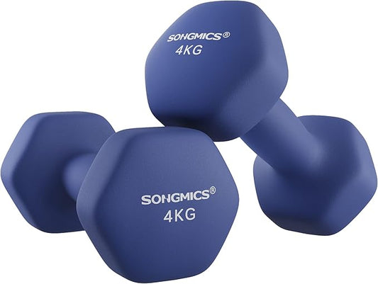 Songmics Hanteln – 2-teilig – Sechskant – Neopren – Anti-Roll-Funktion