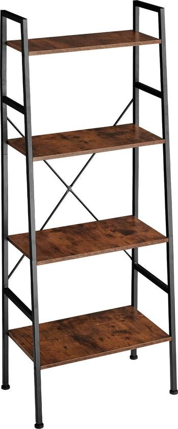 tectake - Wandschrank Liverpool - industriell dunkelbraun - 61,5 x 36,5 x 150 cm - 404148
