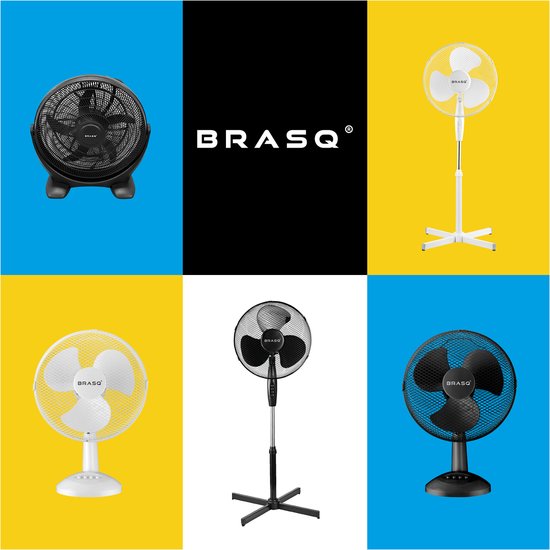 BRASQ - Turmventilator F500 mit Fernbedienung - 80 cm hoch - Timer & Schlafmodus - 50W - schwarz