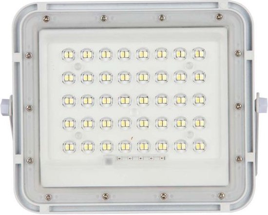 V-TAC VT-40W-W Solar-Flutlicht | IP65 Wasserdicht | Weiß | 6W | 400 Lumen | 4000K