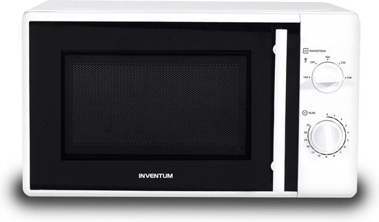 Inventum MN205S Solo Mikrowelle – 20 l – 700 W – Auftaufunktion – Weiß