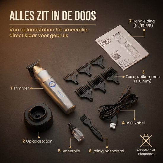 Haarschneidemaschine für Männer – Trimmer-Set für Kopf und Bart – Barttrimmer und Haarschneidemaschine – USB-C