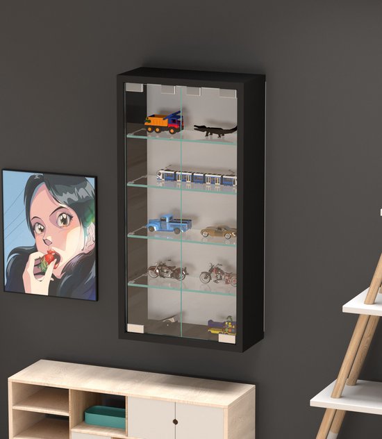 Vitrine stehend hängend Wandvitrine - 40 x 60 x 12 cm