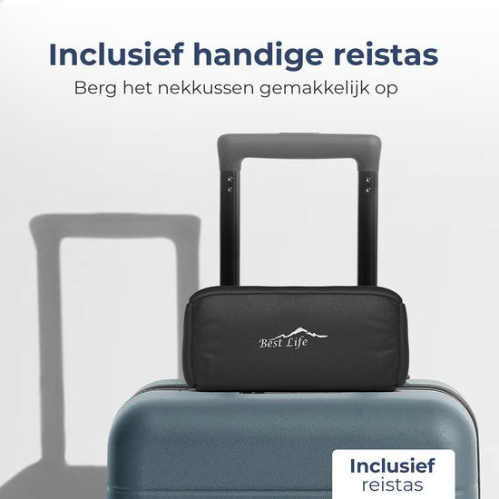 Best Life Nackenkissen Airplane - Reisekissen Auto - Memory Foam - Blau
