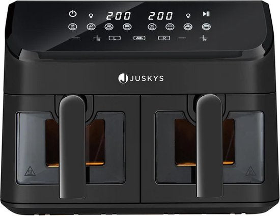 Double Airfryer - Heißluftfritteuse - 9 Liter - 9 Garprogramme