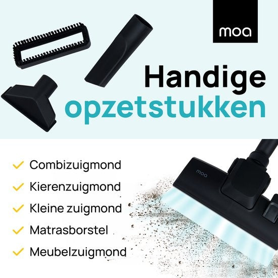 MOA Leistungsstarker Staubsauger ohne Beutel - 23 kPa - Schwarz - 900W - VC85B
