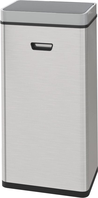 5Five Mülleimer/Treteimer mit automatischer Öffnung – mit Bewegungssensor – silber – Metall – 40 Liter – 33 x 24 x 66 cm