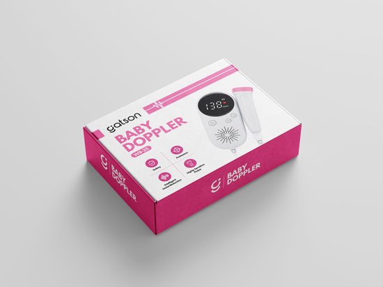 Gatson Doppler Plus - Inklusive E-Book, Doppler-Gel und Batterien - Doppler Baby - Baby-Herz-Monitor - Baby-Dusche-Geschenk - Schwangerschaft