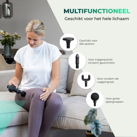 Massagerr® Mini Massage Gun PRO - Entspannungsmassagegerät - Massage Gun Black - Massagegeräte - Entspannung - Professionelles Massagegerät - Massage Gun