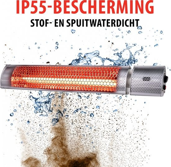 alpina Heater Terrassenheizung - Elektrisch - Innen und Außen - Infrarot - hängend - mit Fernbedienung - 2000W