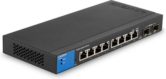 Linksys LGS310C – Netzwerk-Switch – Managed – 8 Ports – 2 SFP-Ports – Schwarz