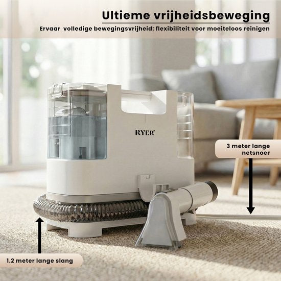 RYER Fleckenentferner – Teppichreiniger für Sofas, Teppiche und Autoinnenräume – inklusive 2 Aufsätze