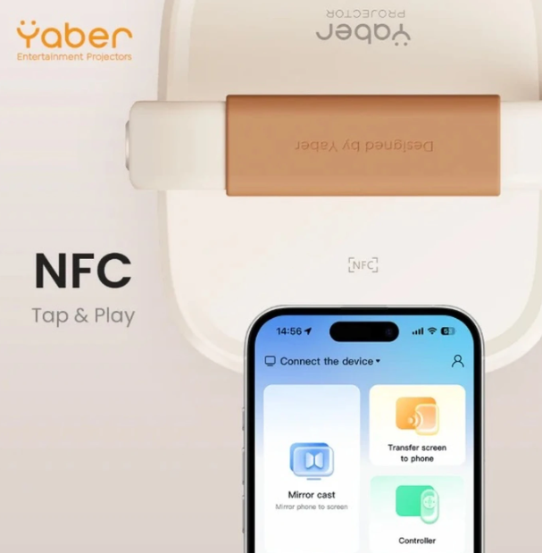 Yaber T2 Plus GTV tragbarer Projektor – Native 1080p – Integrierte JBL-Lautsprecher