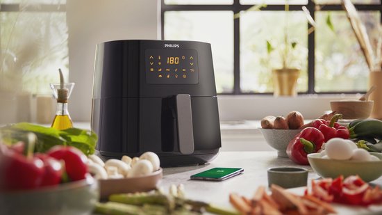 Philips Essential Connected 5000 Series - HD9280/70 - 6,2 Liter (XL) - Rapid Air-Technologie - 7 voreingestellte Programme - Quickclean