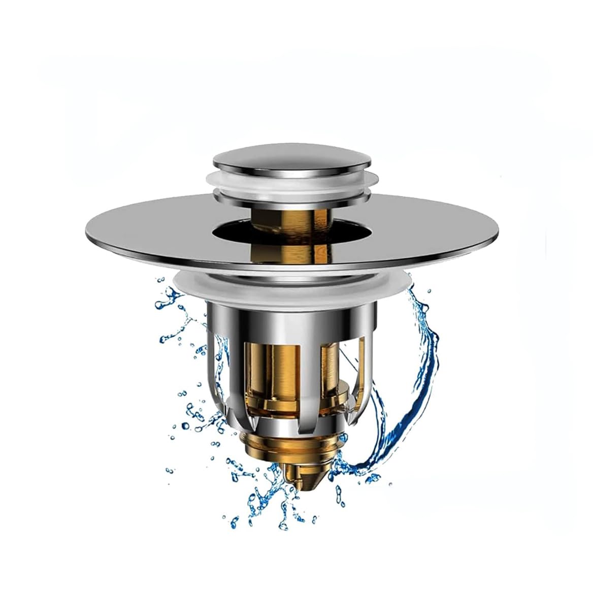Mer-Maid Drain Magic Abflussstopper – Chrom/Messing