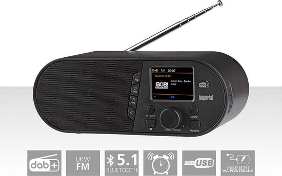 Imperial DABMAN d105 Kompaktes DAB+ / FM / Bluetooth-Radio Schwarz