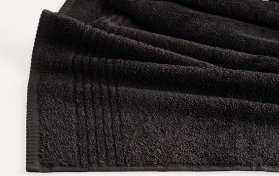 PHLOX Handtücher Set 70x140 cm - 4 Stück - 600 g/m2 weiche Baumwolle - Supreme Collection - Schwarz