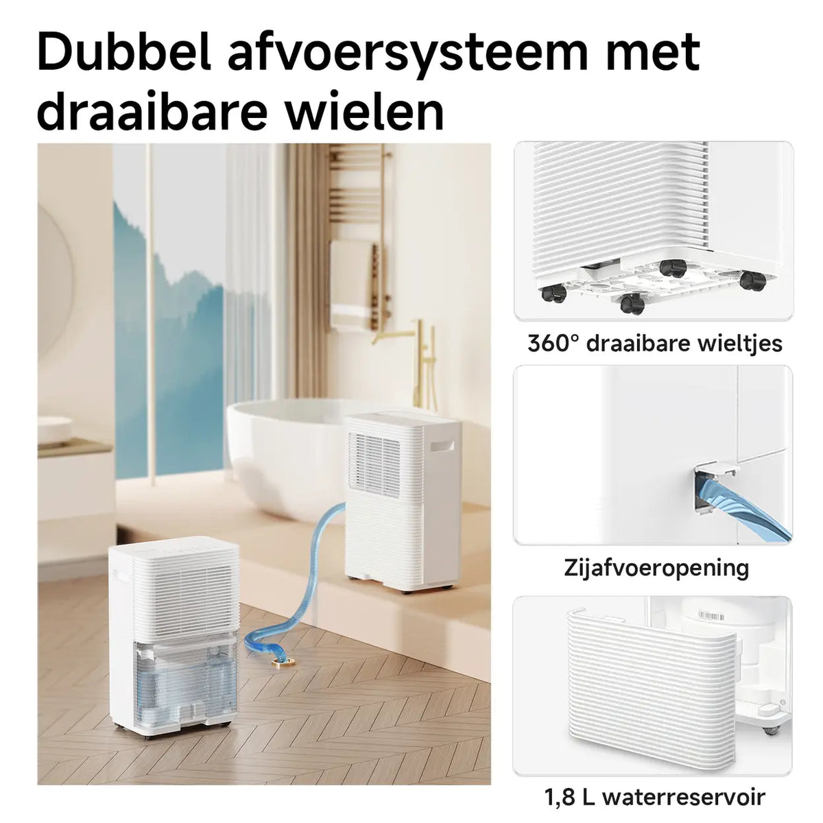 VINO Smart-Luftentfeuchter – 12 l/Tag – WLAN – 1,8-l-Tank – weiß