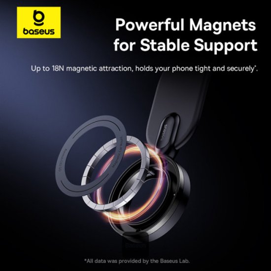 Baseus C02 Go – Magnetische Handyhalterung für das Armaturenbrett – Kompatibel mit MagSafe – Biegsam – Verstellbar – Schwarz
